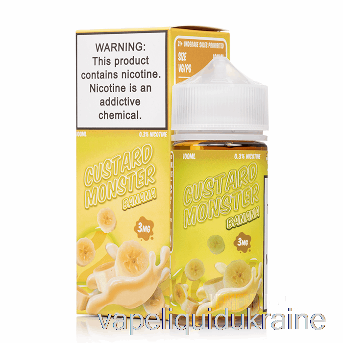Vape Liquid Ukraine Banana - Custard Monster - 100mL 0mg